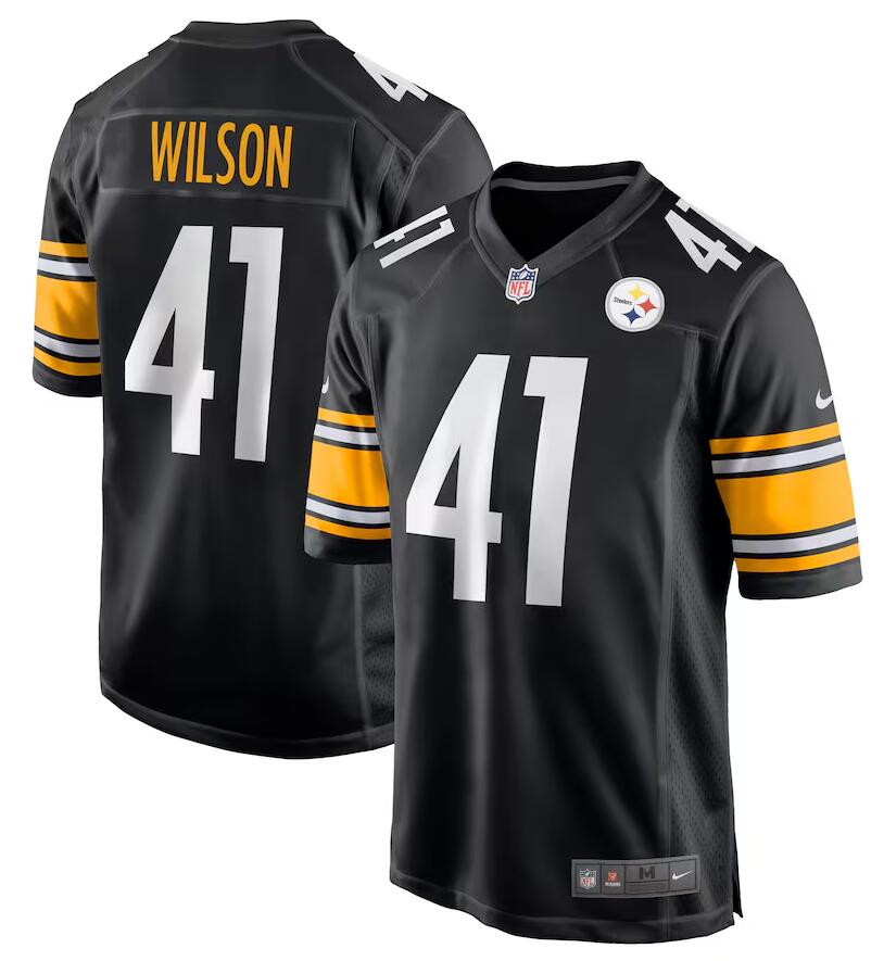 Personalized Men’s Payton Wilson Black Pittsburgh Steelers 2024 NFL Draft Game Jersey
