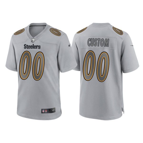 Personalized Men’s Pittsburgh Steelers Gray Atmosphere Fashion Stitched Jersey