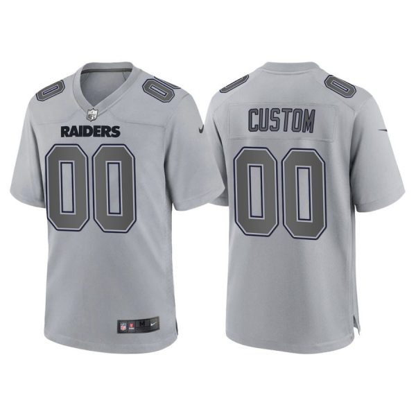 Personalized Men’s Las Vegas Raiders Gray Atmosphere Fashion Stitched Jersey