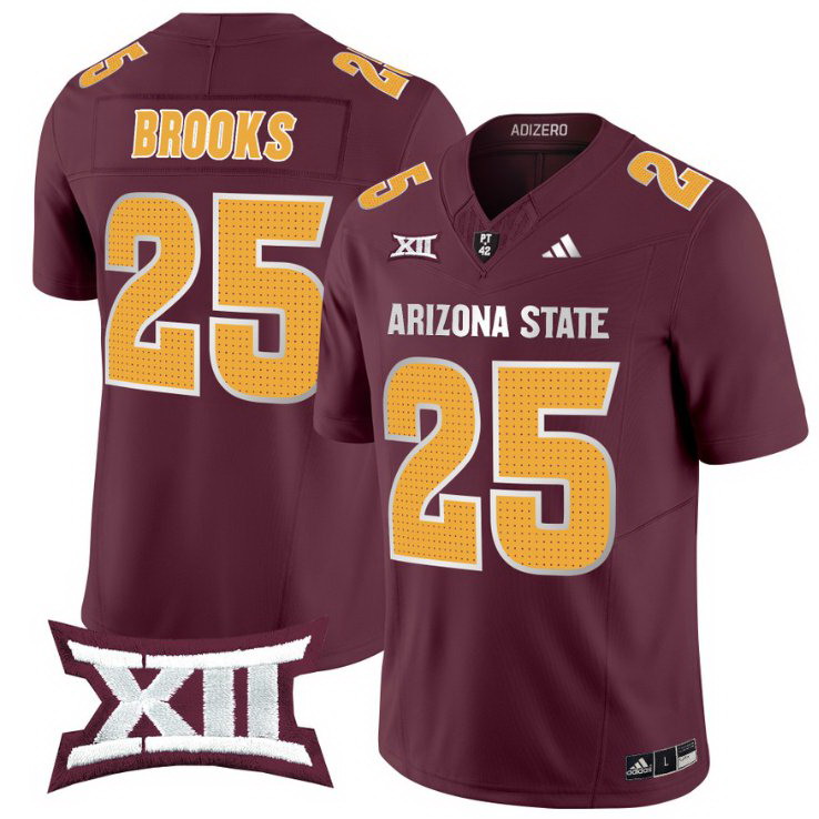 Personalized DeCarlos Brooks Jersey #25 Arizona State Sun Devils 2024 Limited Maroon