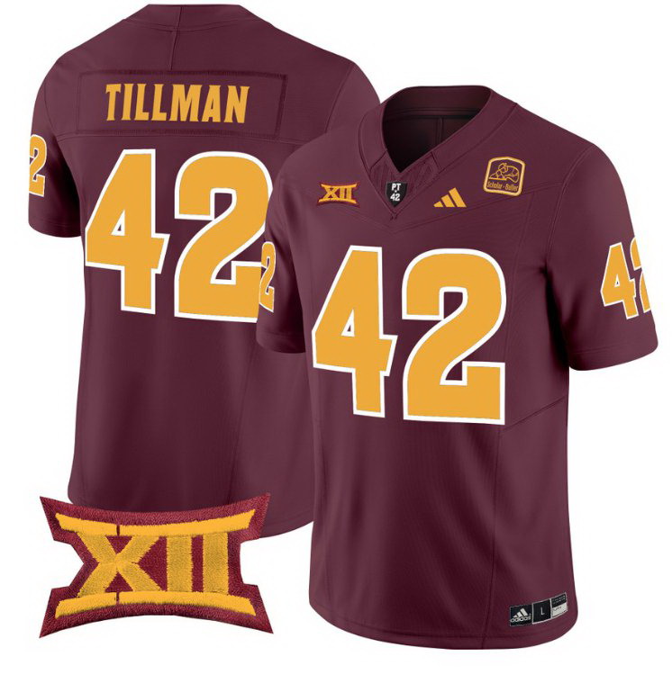 Personalized Pat Tillman Jersey #42 Arizona State Sun Devils Limited College Football Maroon