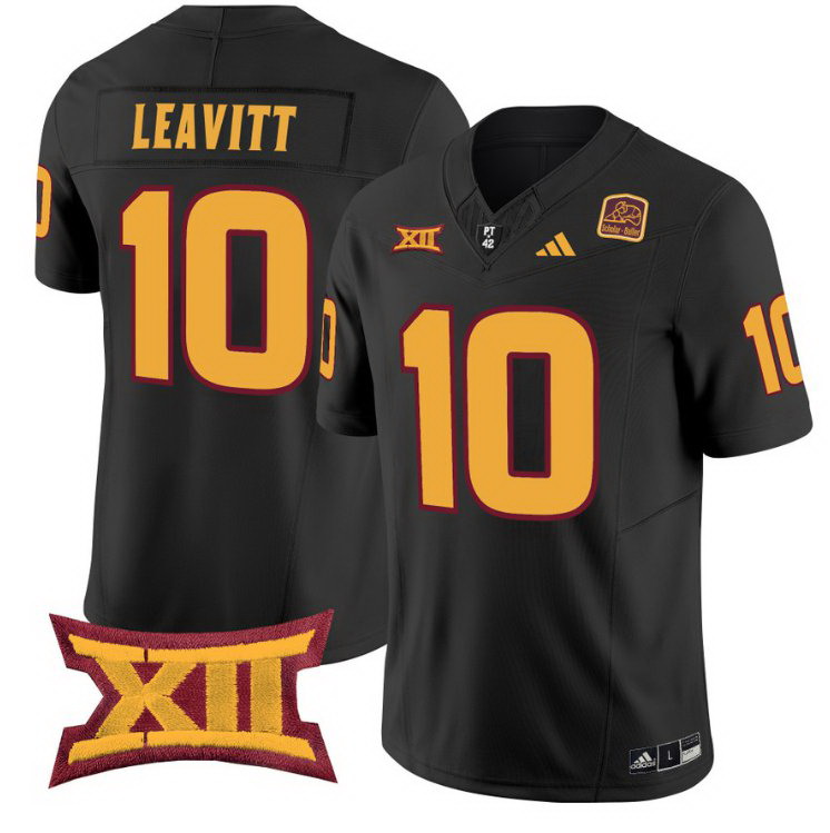 Personalized Sam Leavitt Jersey #10 Arizona State Sun Devils Limited College Football Black