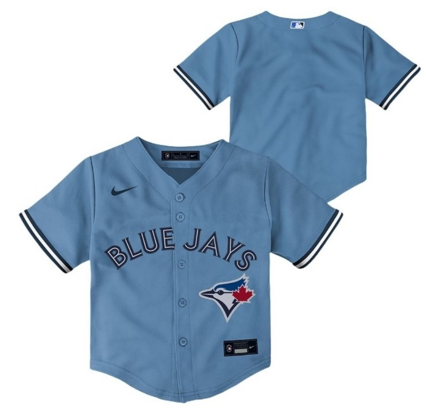 Personalized Toddler Toronto Blue Jays Kids Youth Powder Blue Jersey