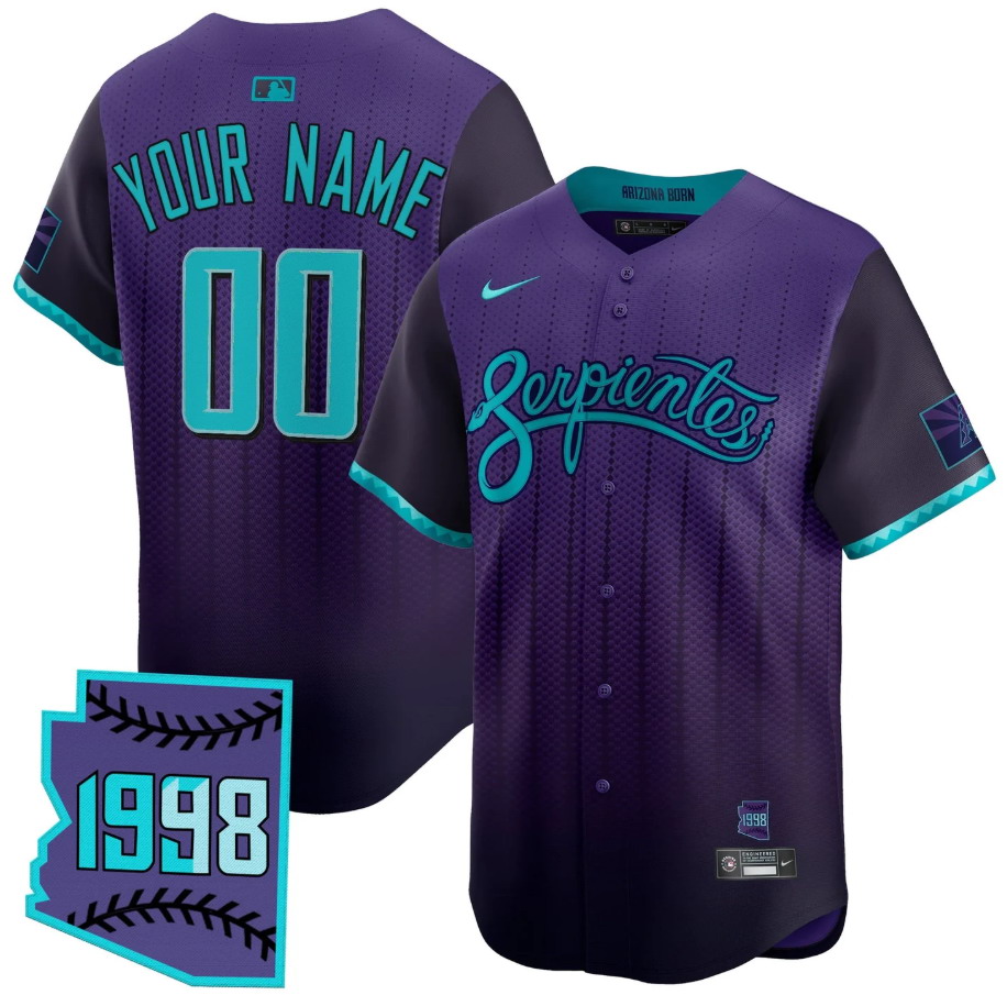 Personalized Custom Men’s Arizona Diamondbacks 2025 City Connect Premier Limited Jersey