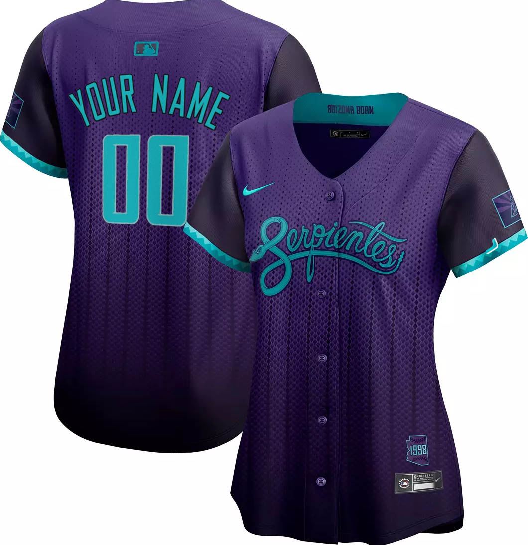 Personalized Custom Women’s Arizona Diamondbacks 2025 City Connect Premier Limited Jersey