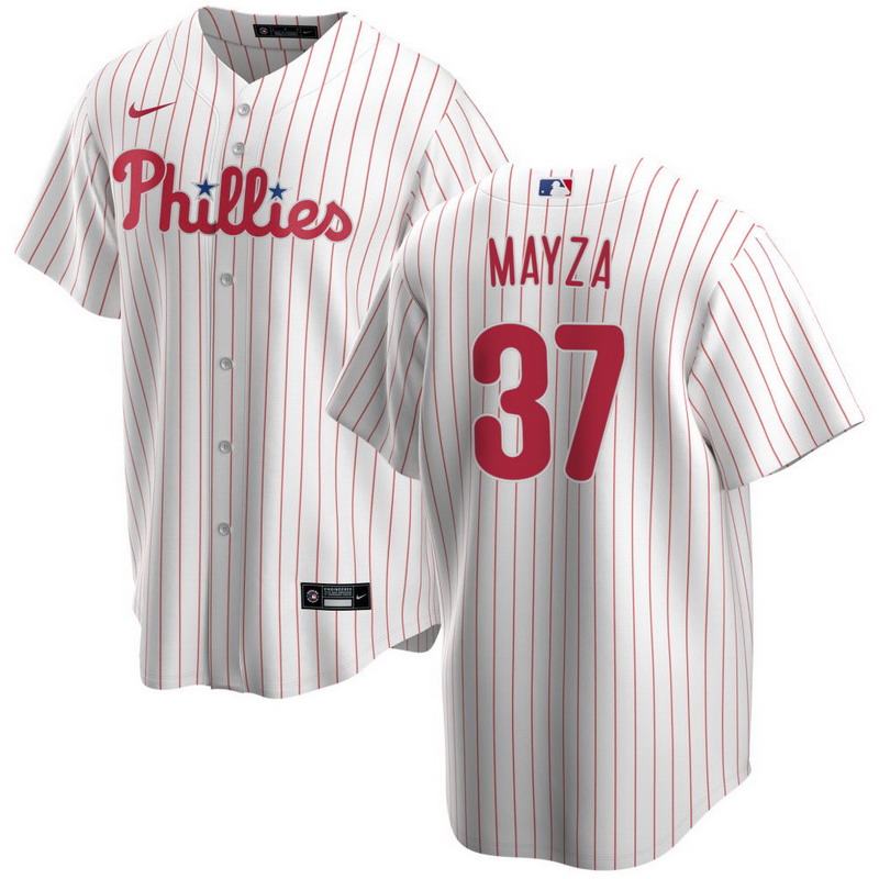 Personalized Men’s Philadelphia Phillies #37 Tim Mayza White Jersey