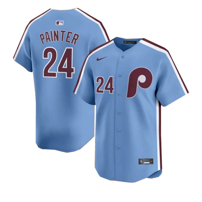 Personalized Men’s Philadelphia Phillies Andrew Painter #24 Blue Jersey