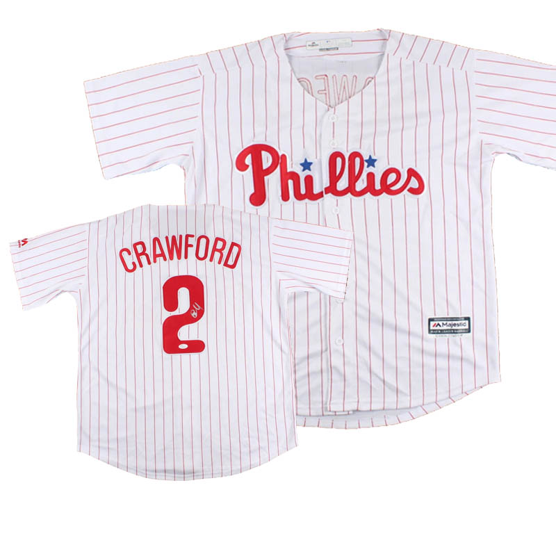 Personalized Men’s Philadelphia Phillies #2 J.P. Crawford Signed Jersey