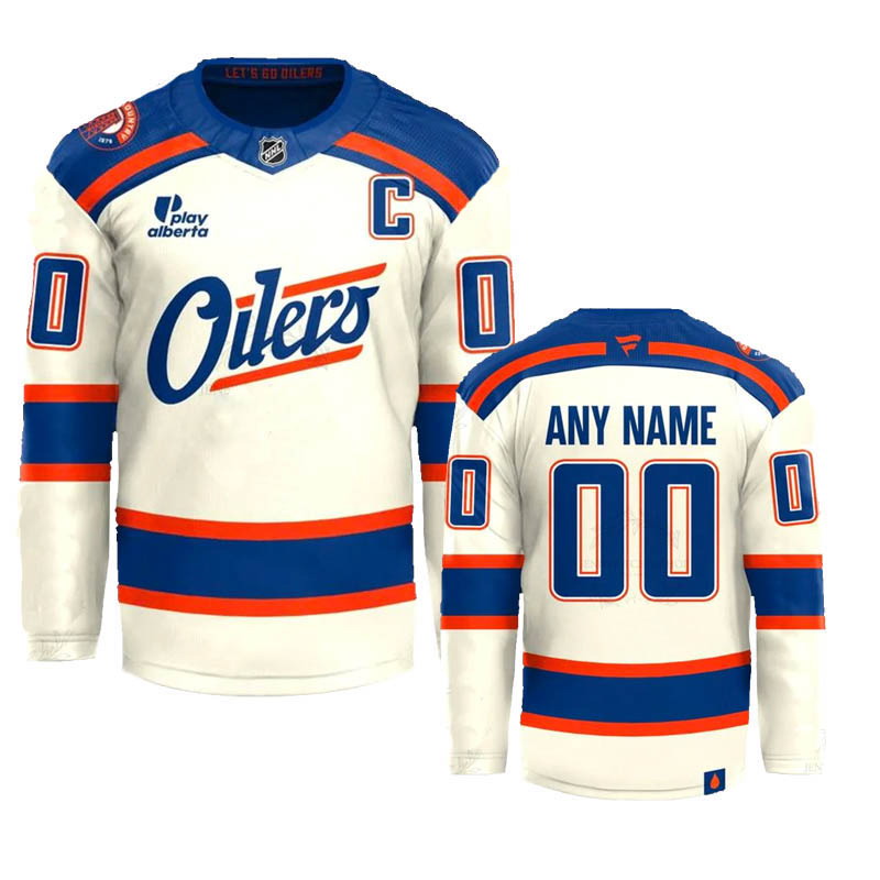 Personalized Men’s Edmonton Oilers 2026 New Hockey Cream Jersey