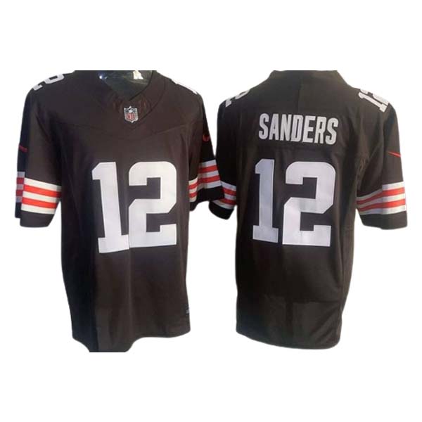 Personalized Men’s Cleveland Browns #12 Shedeur Sanders Brown 2025 F.U.S.E. Limited Stitched Football Jersey