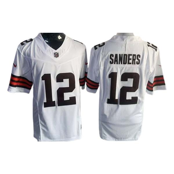 Personalized Men’s Cleveland Browns #12 Shedeur Sanders White 2025 F.U.S.E. Limited Stitched Football Jersey