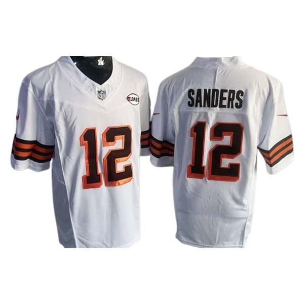 Personalized Men’s Cleveland Browns #12 Shedeur Sanders White 2025 F.U.S.E. Limited Stitched Football Jerseys