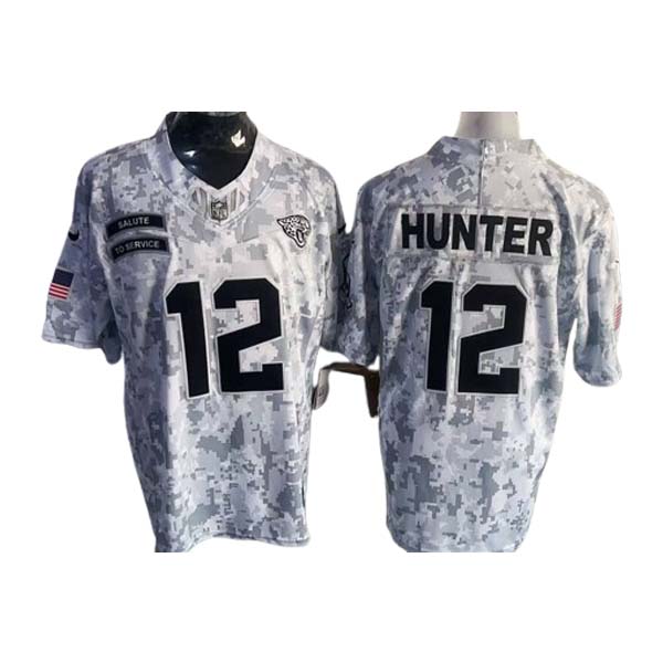 Personalized Men’s Jacksonville Jaguars #12 Travis Hunter Salute to Service F.U.S.E. Camo Jersey