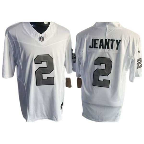 Personalized Men’s Las Vegas Raiders #2 Ashton Jeanty Limited White Alternate F.U.S.E. Jersey