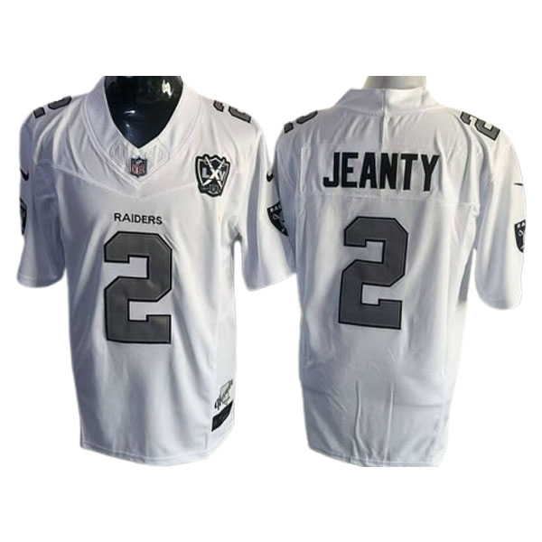Personalized Men’s Las Vegas Raiders #2 Ashton Jeanty Limited White F.U.S.E. Jersey