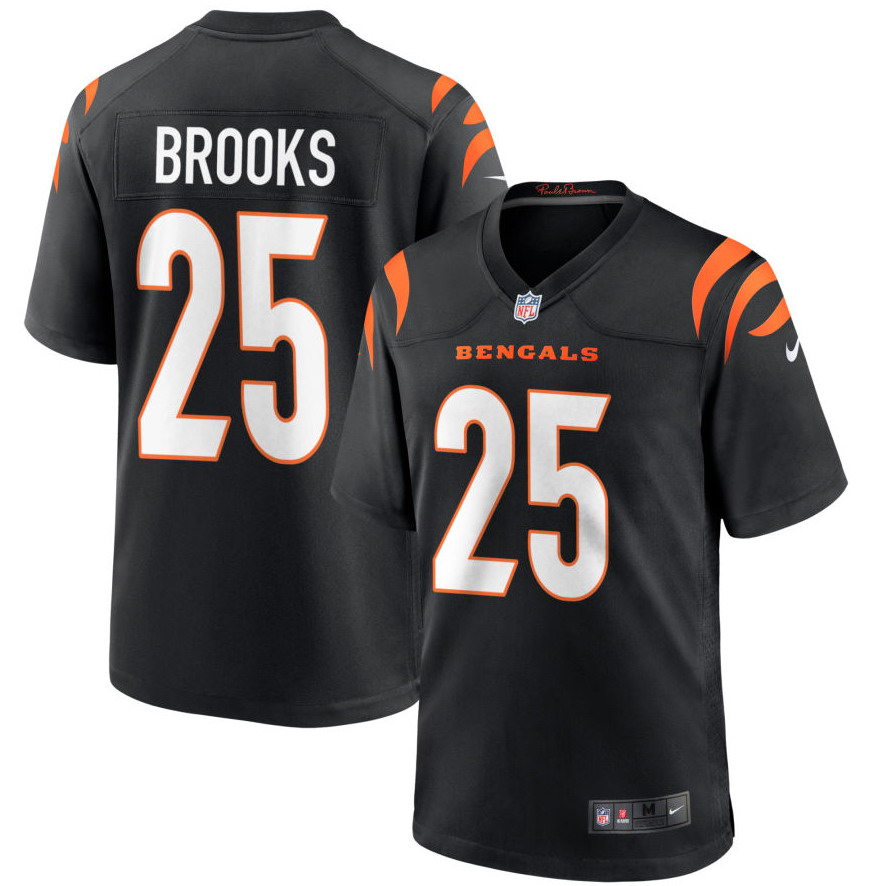 Personalized Men’s Cincinnati Bengals #25 Tahj Brooks Black Alternate Game Jersey