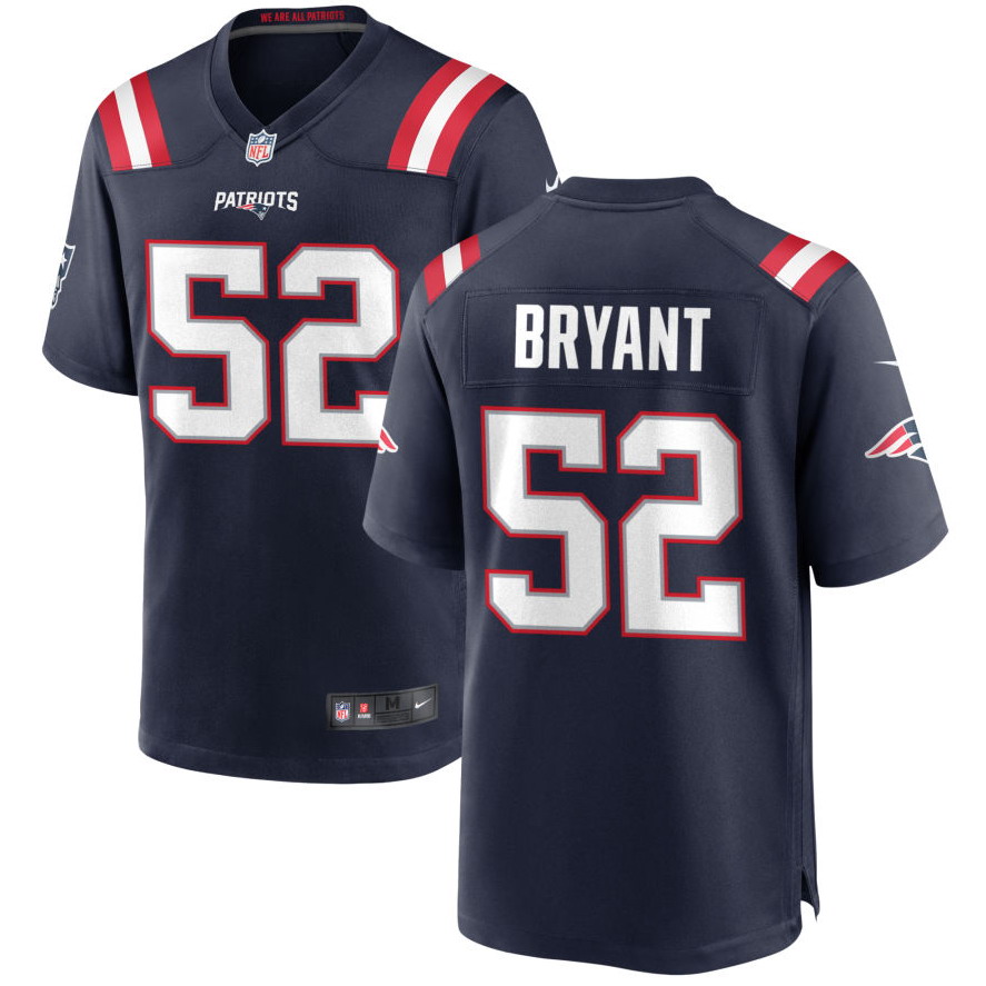 Personalized Men’s New England Patriots #52 Marcus Bryant Navy Alternate Jersey