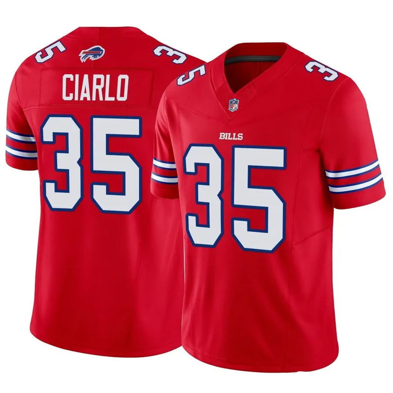 Personalized Youth Buffalo Bills #35 Jimmy Ciarlo Red Limited F.U.S.E. Jersey