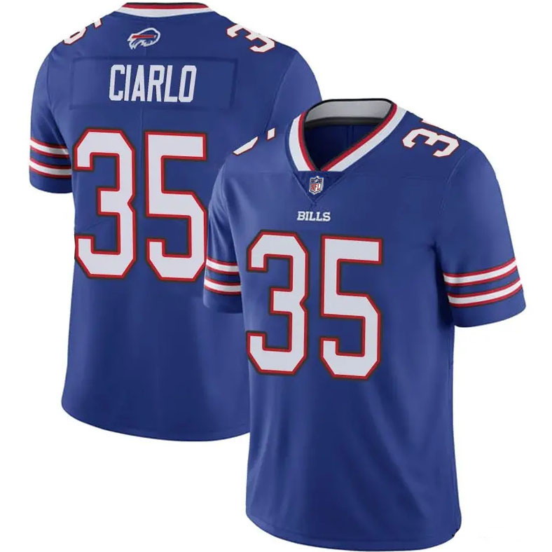 Personalized Men’s Buffalo Bills #35 Jimmy Ciarlo Limited Royal Team Color Untouchable Jersey