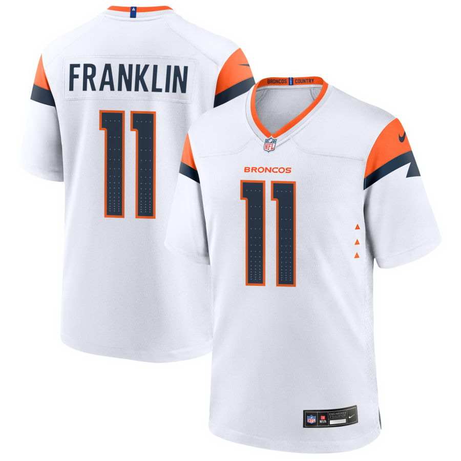 Personalized Men’s Denver Broncos #11 Game Jersey – White