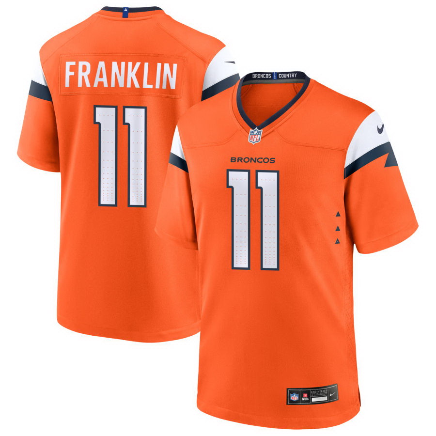 Personalized Men’s Denver Broncos #11 Game Jersey – Orange