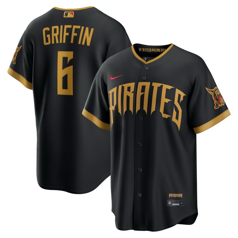 Personalized Men’s Konnor Griffin #6 Pittsburgh Pirates 2026 City Connect Stadium Jersey Black