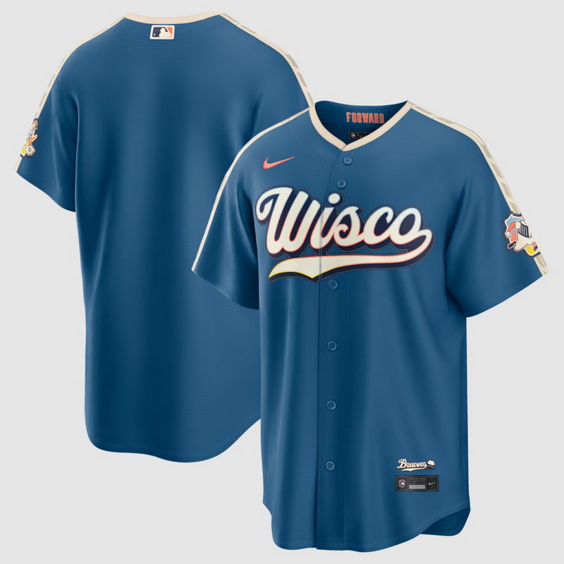 Personalized Men’s Milwaukee Brewers 2026 City Connect Stadium Jersey Mineral Blue