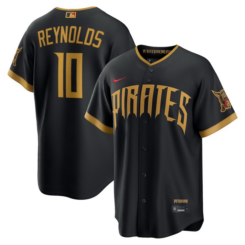 Personalized Men’s Bryan Reynolds #10 Pittsburgh Pirates 2026 City Connect Stadium Jersey Black