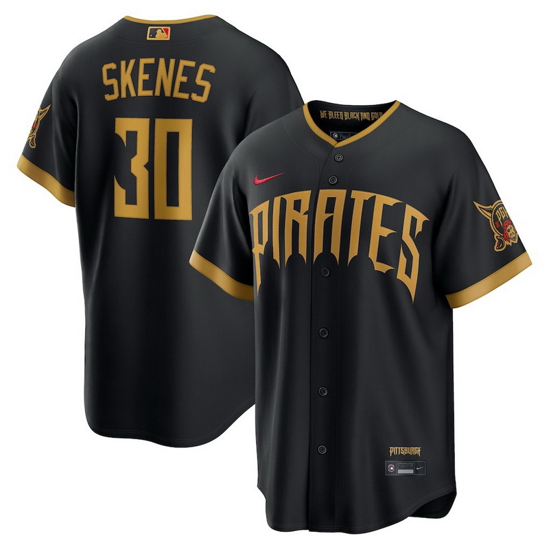 Personalized Men’s Paul Skenes #30 Pittsburgh Pirates 2026 City Connect Stadium Jersey Black