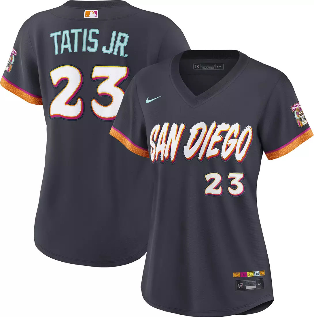 Personalized Women’s San Diego Padres #23 Fernando Tatis Jr. 2026 City Connect Stadium Jersey