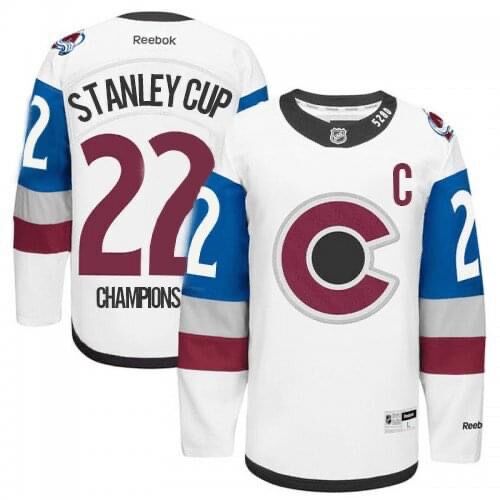 Personalized Men’s Colorado Avalanche #22 Stanley Cup Champions 2022 White Stitched Jersey