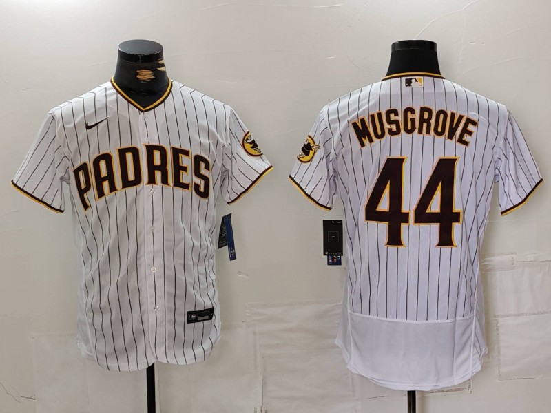 Personalized Men’s San Diego Padres #44 Joe Musgrove White 2024 Home Limited Stitched Baseball Jerseys