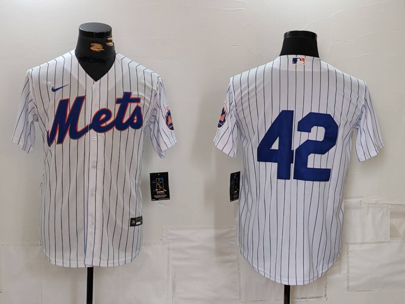 Personalized Men’s New York Mets #42 Jackie Robinson White Cool Base Stitched Baseball Jersey