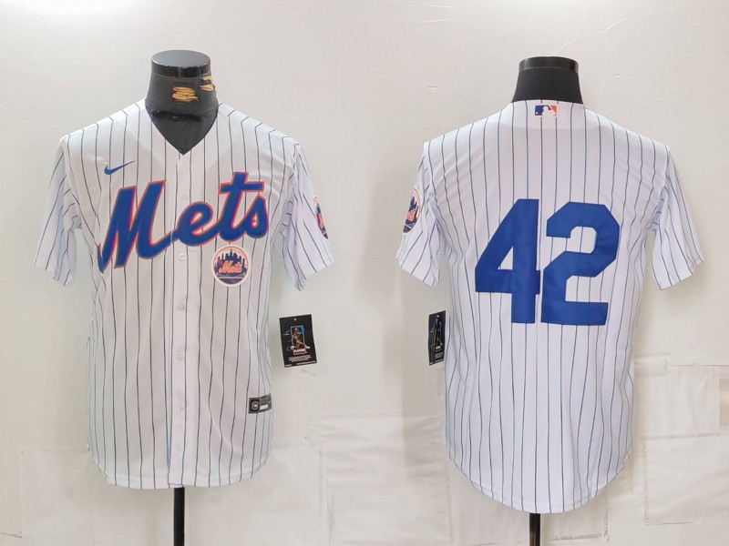 Personalized Men’s New York Mets #42 Jackie Robinson White Cool Base Stitched Baseball Jerseys