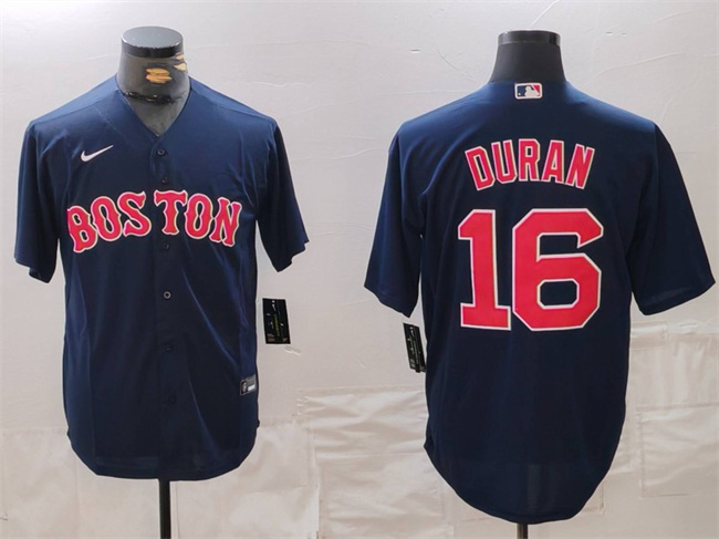 Personalized Men’s Boston Red Sox #16 Jarren Duran Navy Stitched Baseball Jersey