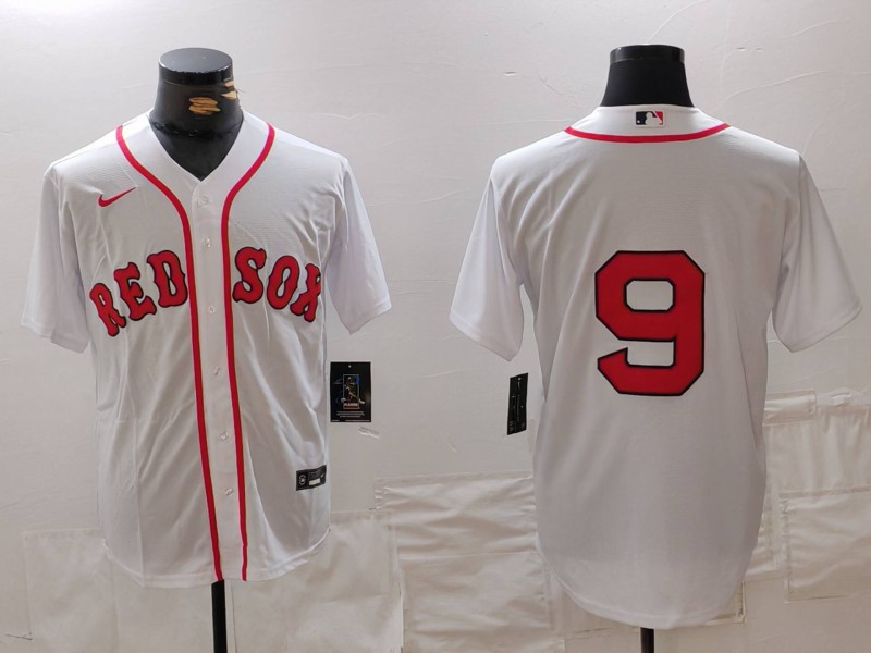 Personalized Men’s Boston Red Sox #9 Ted Williams White Stitched Baseball Jersey
