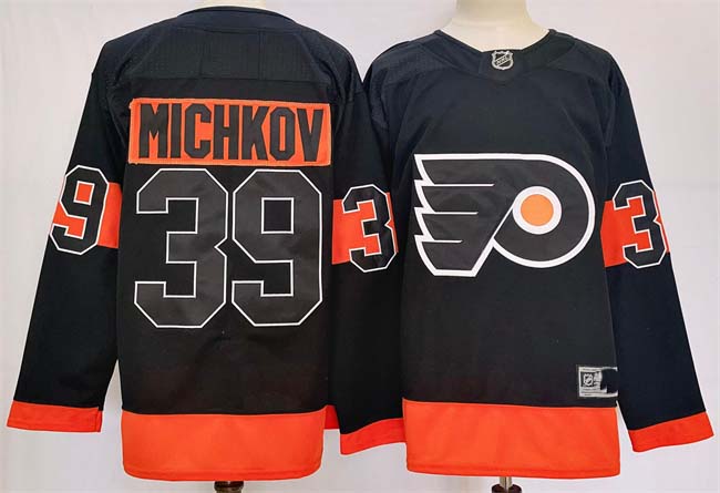Personalized Men’s Philadelphia Flyers #39 Matvei Michkov Black 2024 Stitched Jersey