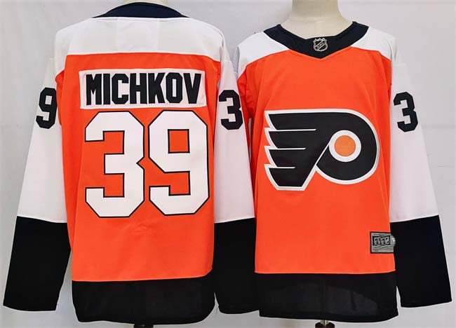 Personalized Men’s Philadelphia Flyers #39 Matvei Michkov Orange 2024 Stitched Jersey