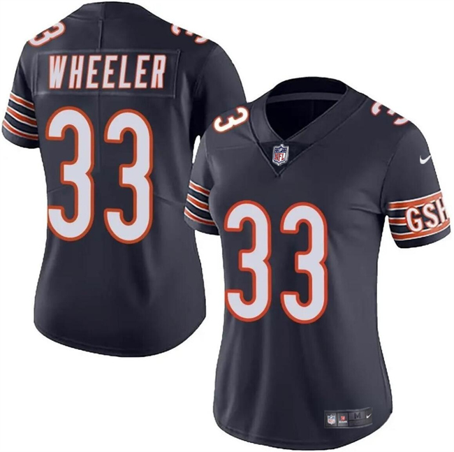 Personalized Women’s Chicago Bears #33 Ian Wheeler Navy 2024 Stitched Jersey(Run Small)