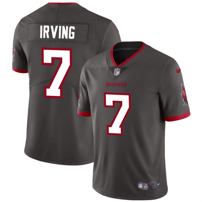 Personalized Men’s Tampa Bay Buccaneers #7 Bucky Irving Grey Limited Stitched Jersey