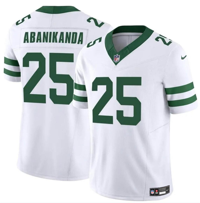 Personalized Men’s New York Jets #25 Israel Abanikanda White 2024 F.U.S.E. Limited Stitched Jersey
