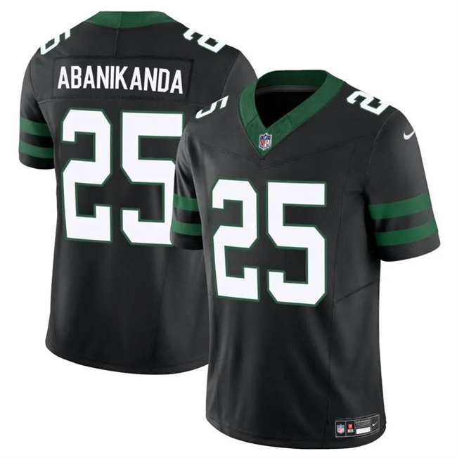 Personalized Men’s New York Jets #25 Israel Abanikanda Black 2023 F.U.S.E Untouchable Limited Stitched Jersey