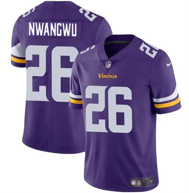 Personalized Men’s Minnesota Vikings #26 Kene Nwangwu Purple Untouchable Limited Stitched Jersey