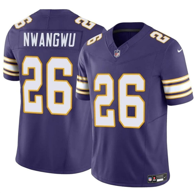 Personalized Men’s Minnesota Vikings #26 Kene Nwangwu Purple 2023 F.U.S.E. Throwback Untouchable Limited Stitched Jersey