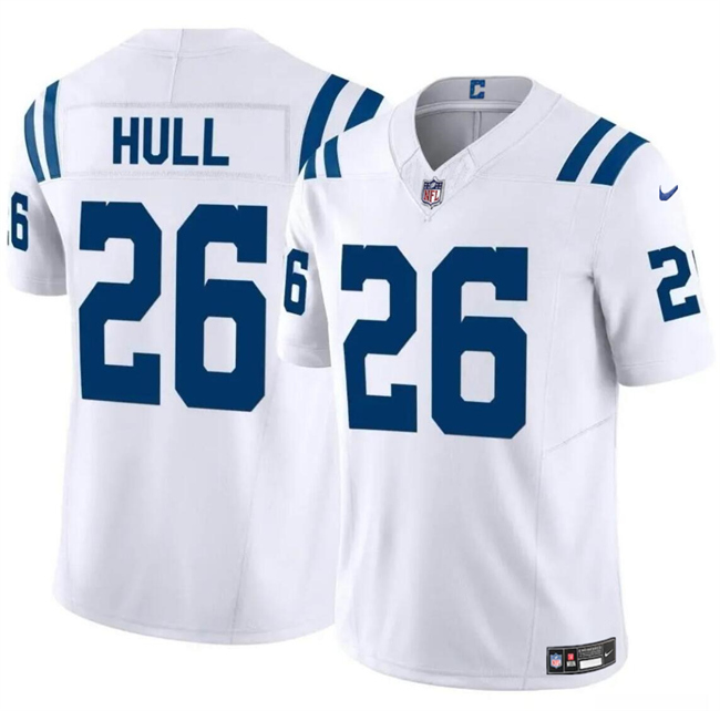 Personalized Men’s Indianapolis Colts #26 Evan Hull White 2024 F.U.S.E. Limited Stitched Football Jersey