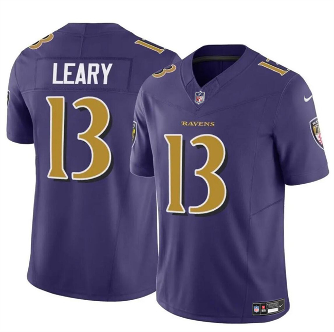 Personalized Men’s Baltimore Ravens #13 Devin Leary Purple 2023 F.U.S.E Limited Football Jersey