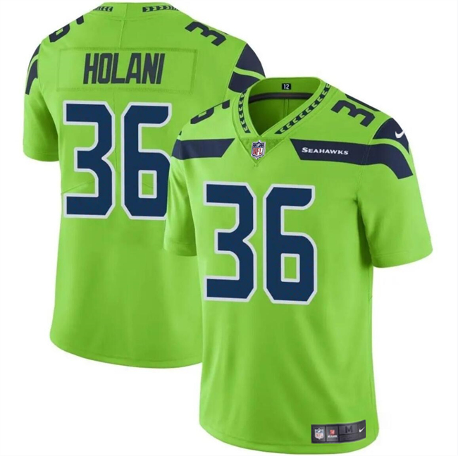 Personalized Youth Seattle Seahawks #36 George Holani Green Limited Stitched Football Jersey