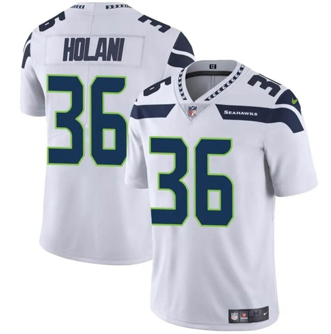 Personalized Youth Seattle Seahawks #36 George Holani White Limited Stitched Football Jersey