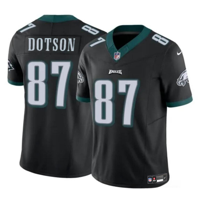 Personalized Youth Philadelphia Eagles #87 Jahan Dotson Black F.U.S.E Untouchable Limited Stitched Football Jersey