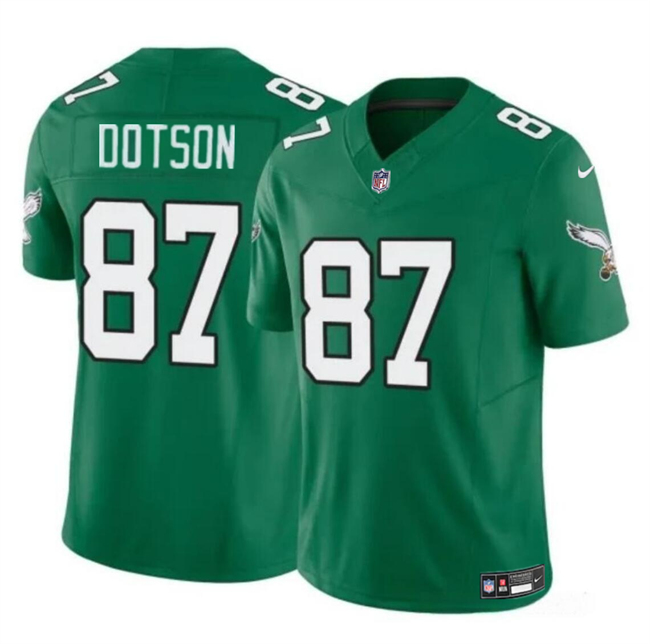 Personalized Youth Philadelphia Eagles #87 Jahan Dotson Green F.U.S.E Throwback Untouchable Limited Stitched Football Jersey